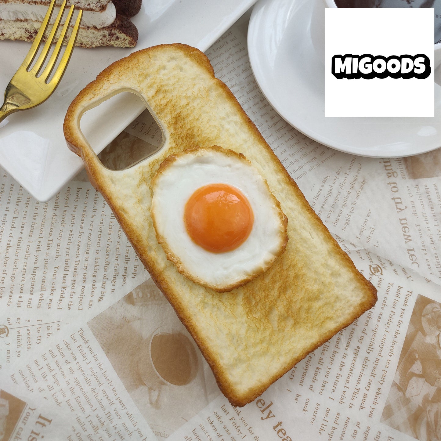 egg toast phone case